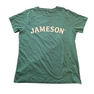 Jameson Irish Whiskey T-Shirt Green 100% Cotton Womens Large NEW NWOT